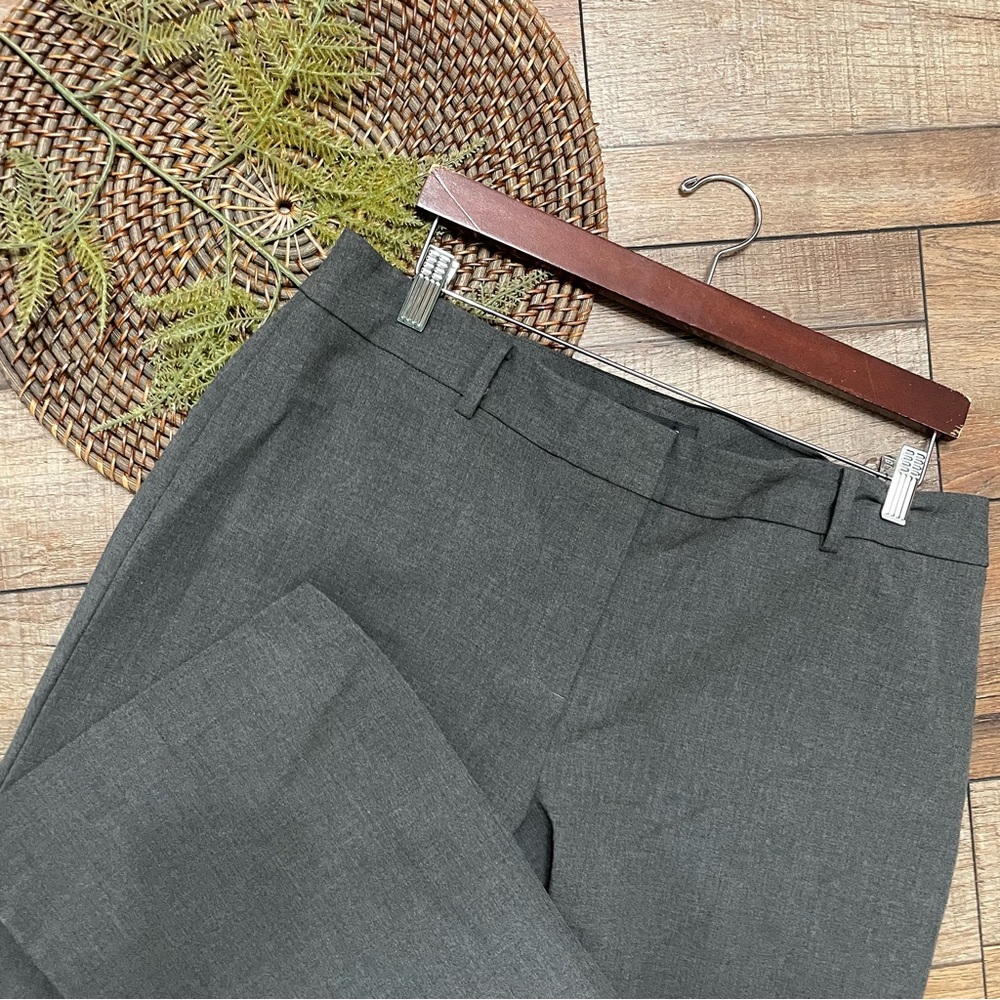 Talbots Womens Pants Gray Curvy Fit Wide Leg Stretch Size 16